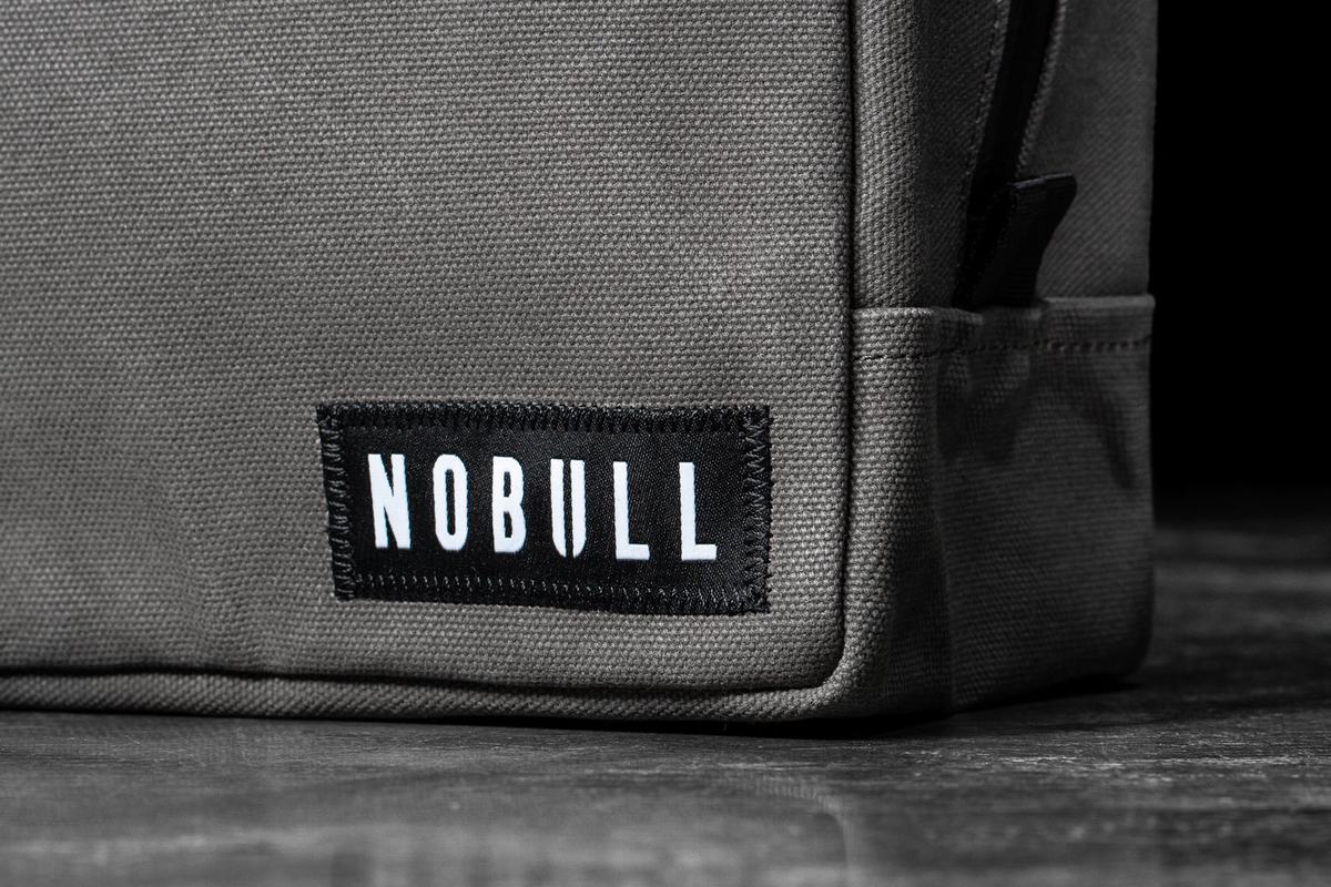 Nobull Waxed Canvas Kit Men's Bags Grey | Australia (HJ1928)